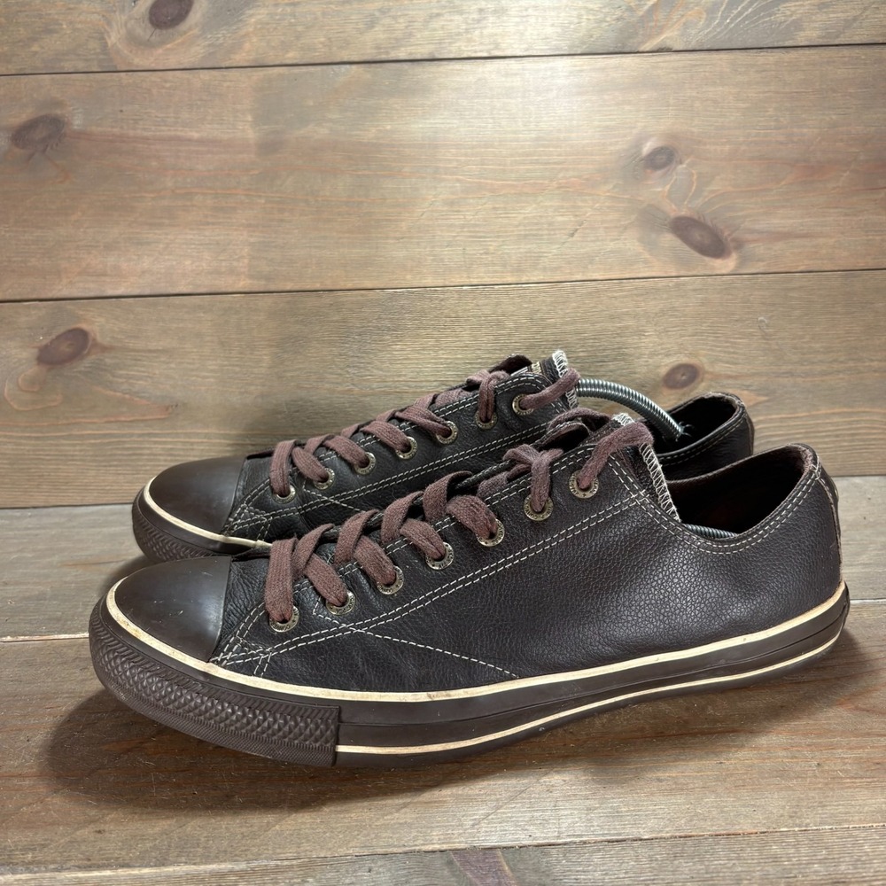 Converse Chuck Taylor Mens size 12 shoes Brown Leather Low Top sneakers